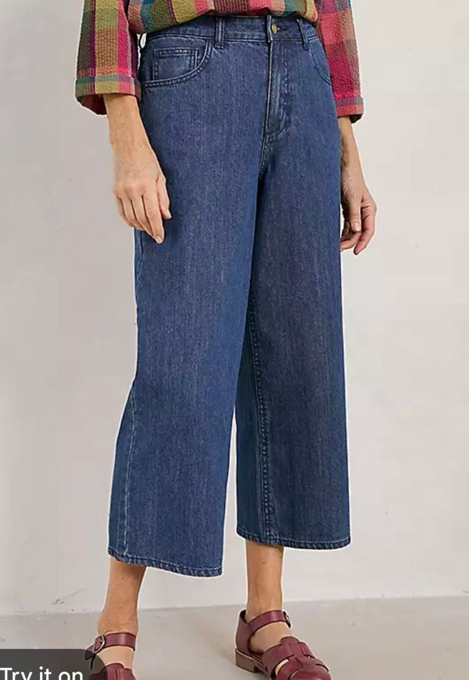 SeaSalt Cornwall Barnes wide leg crop jeans size 6